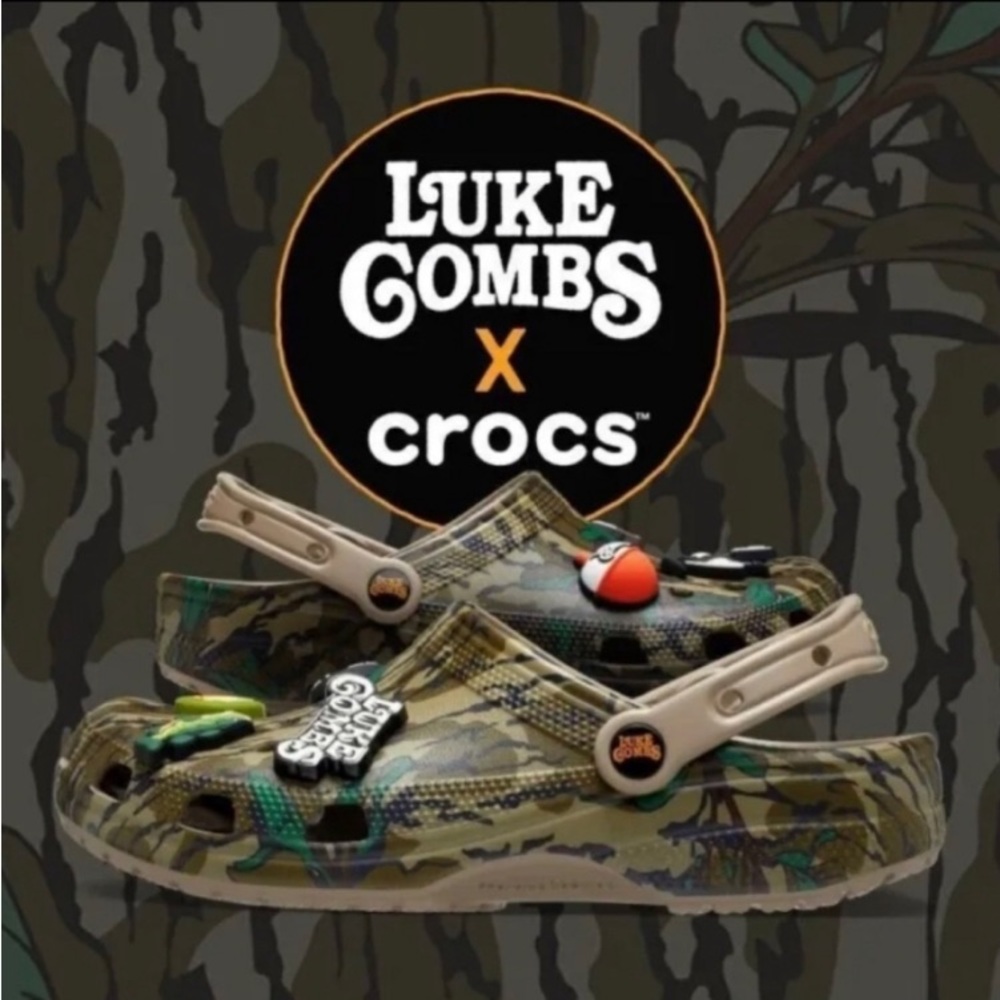 Luke Combs X Crocs Bootleggers 2022 Realtree camo clog men”s size 12 - Picture 10 of 13